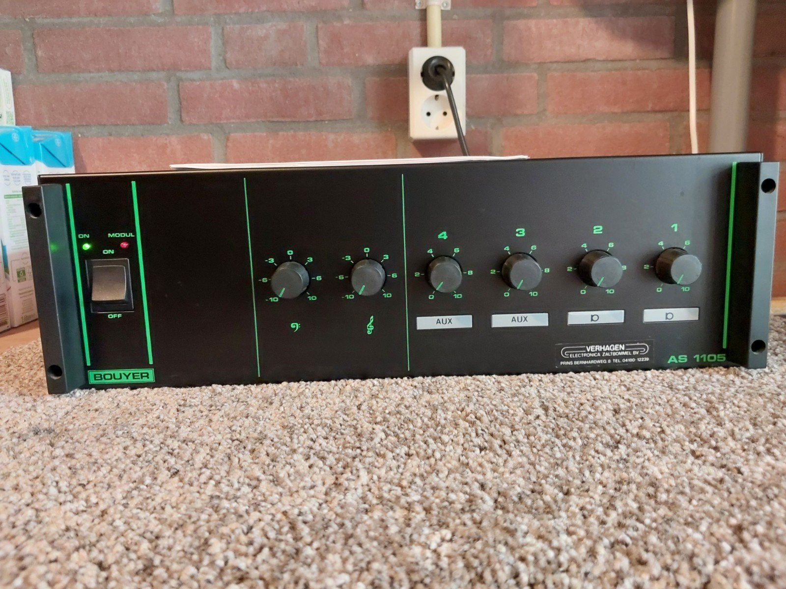 Bouyer AS 1105 Versterker - Vintage Audio, Minder dan 60 watt, Ophalen, Overige merken, Gebruikt