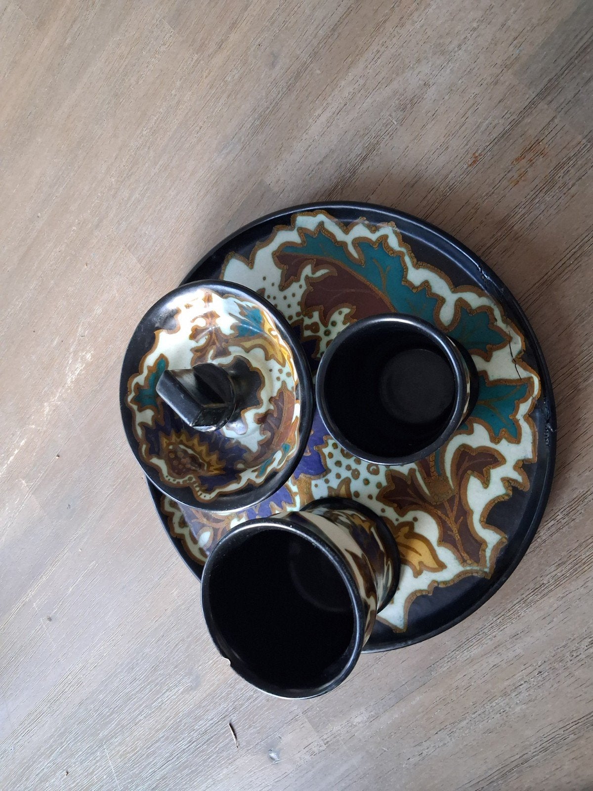Art Deco Gouda Rookstel - Uniek en Decoratief, Antiek en Kunst, Ophalen of Verzenden