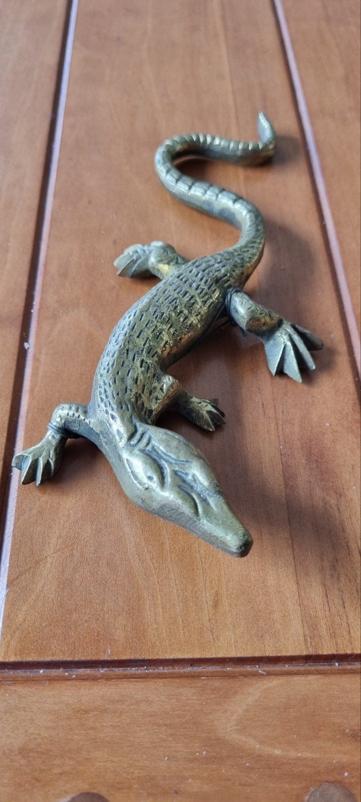 Vintage Krokodil/Alligator Beeldje van Brons, Ophalen of Verzenden