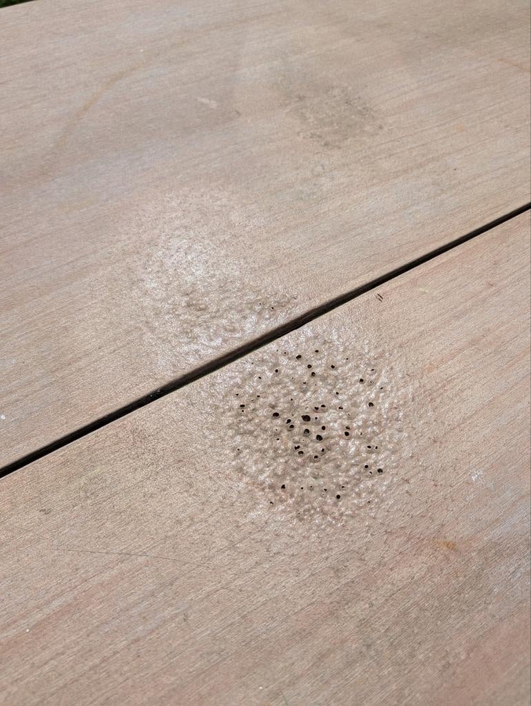 Grote houten tafel met metalen poten, Huis en Inrichting, Tafels | Eettafels, Overige houtsoorten, Gebruikt, 200 cm of meer, Vijf personen of meer