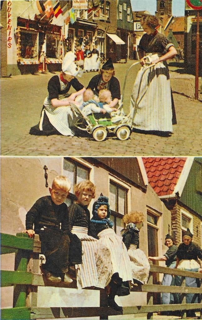 AK Volendam - Souvenirs...., Verzenden, 1940 tot 1960, Ongelopen, Noord-Holland