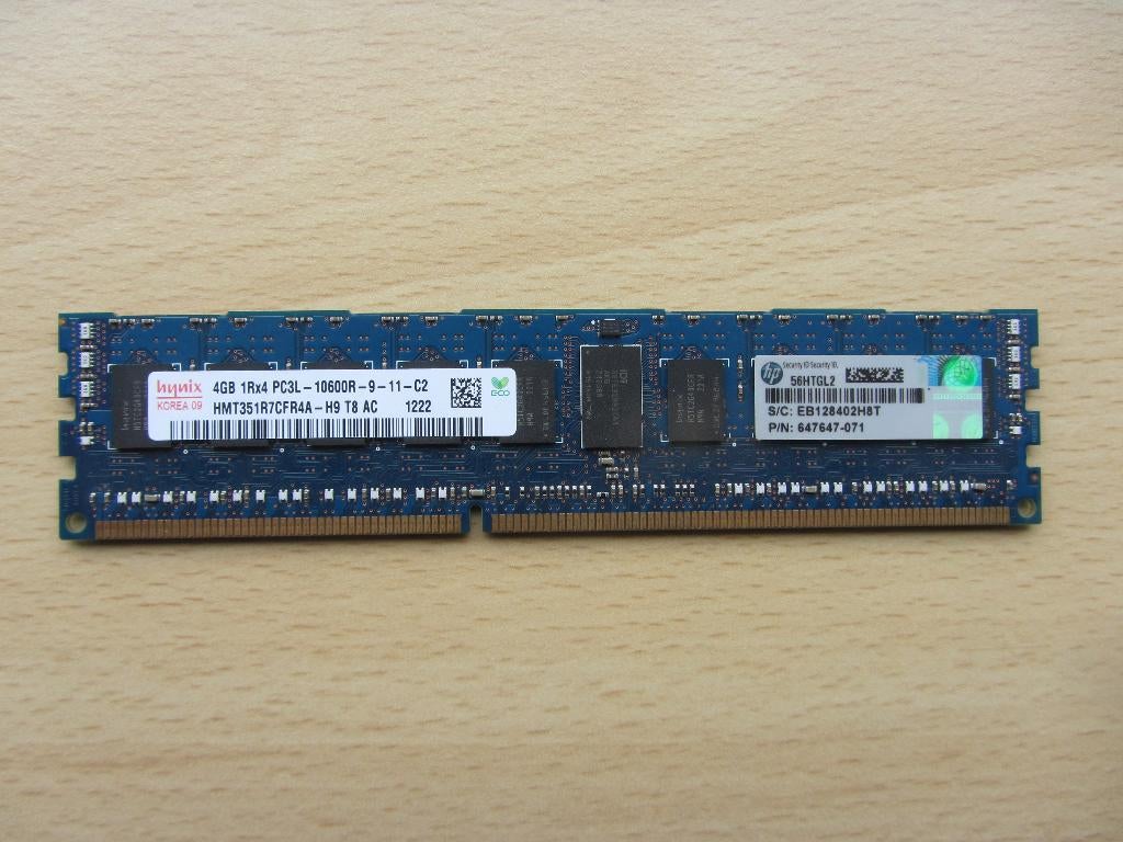 Hynix 4GB PC3-10600 DDR3-1333MHz ECC Registered CL9, 1333 MHz, Server, DDR3, Ophalen of Verzenden