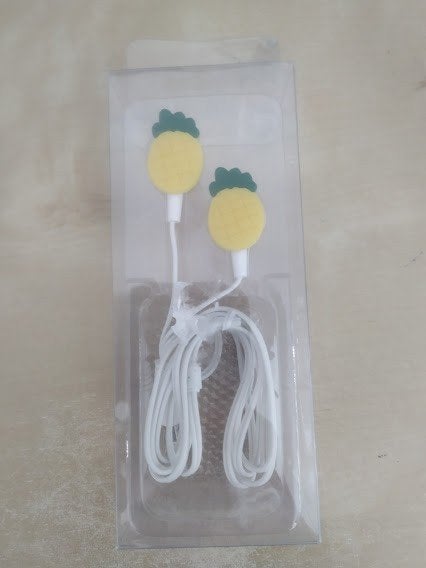 Nieuw in doosje oordopjes met ananas motief, Ophalen of Verzenden, Nieuw, Overige kleuren, In oorschelp (earbud)