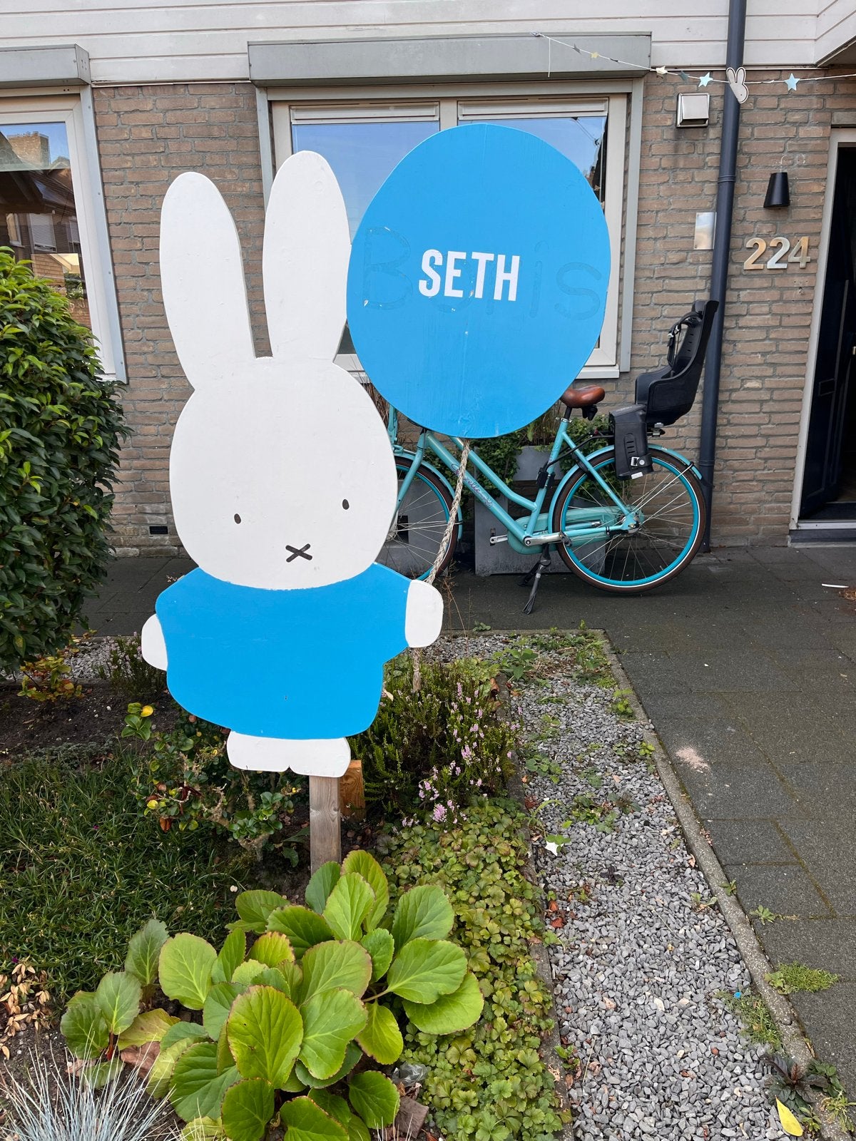 Nijntje Geboortebord voor in de tuin, Kinderen en Baby's, Kraamcadeaus en Geboorteborden, Ophalen, Gebruikt, Geboortebord