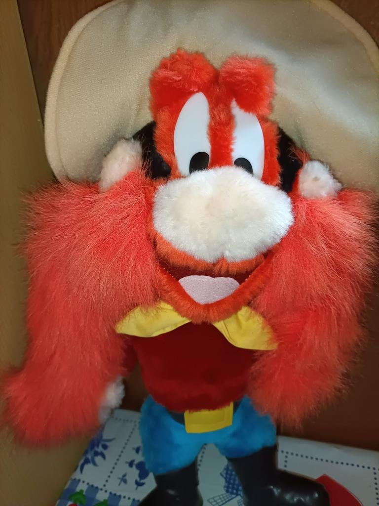 Yosemite Sam knuffel Looney Tunes uit jaren '90, Verzamelen, Ophalen of Verzenden, Zo goed als nieuw, Beeldje of Figuurtje