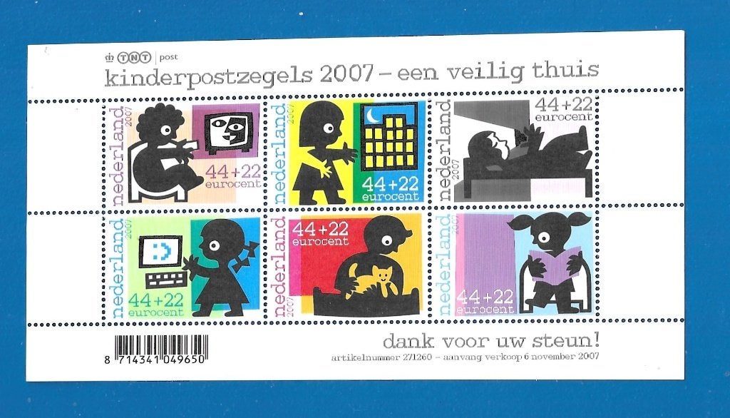 Kinderpostzegels 2007 - Een veilig thuis NVPH 2527, Verzenden, Na 1940, Postfris