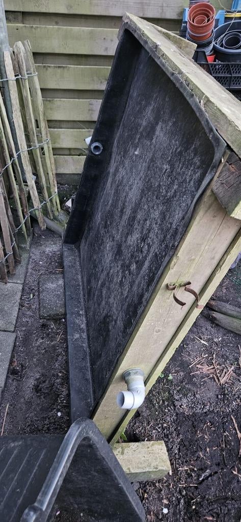 Oude witlof teelt bak - mini vijver, Ophalen