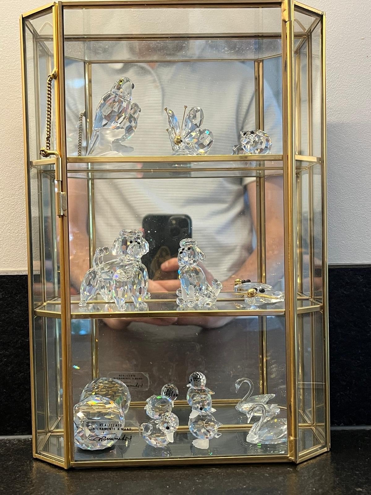 Swarovski beeldjes set met vitrine kastje, Ophalen, Zo goed als nieuw, Figuurtje