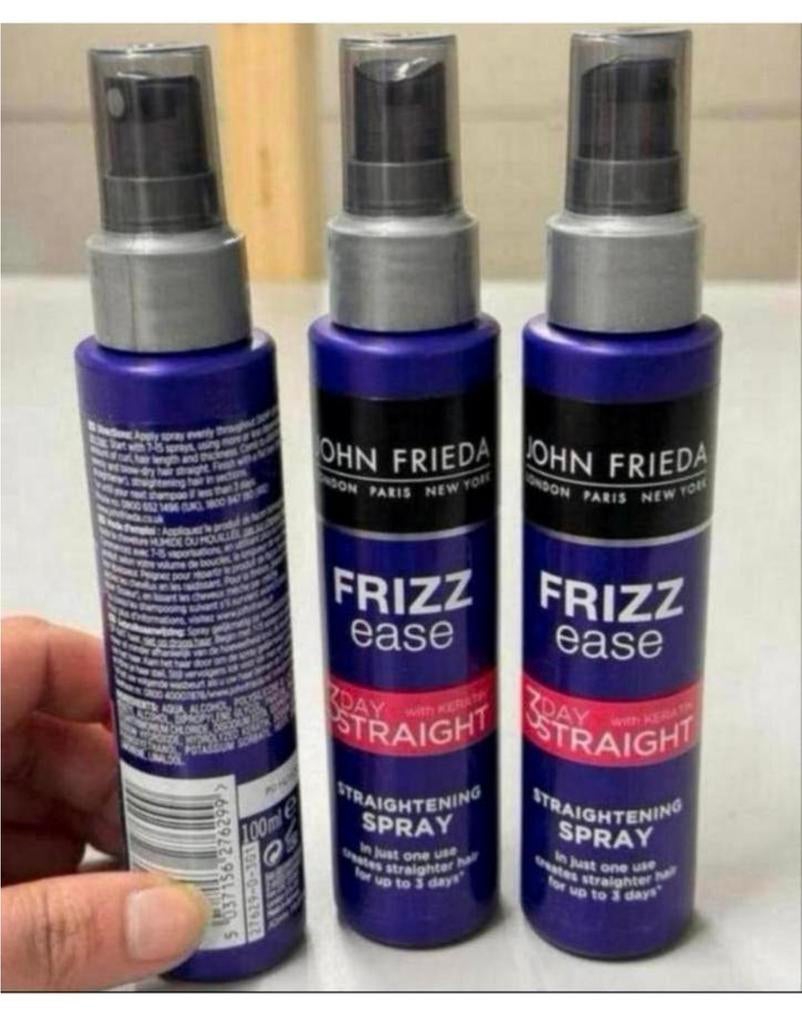 3x John Frieda Frizz Ease 3Day Straight Straightening spray, Gel, Wax, Haarlak of Mousse, Nieuw, Ophalen of Verzenden, H