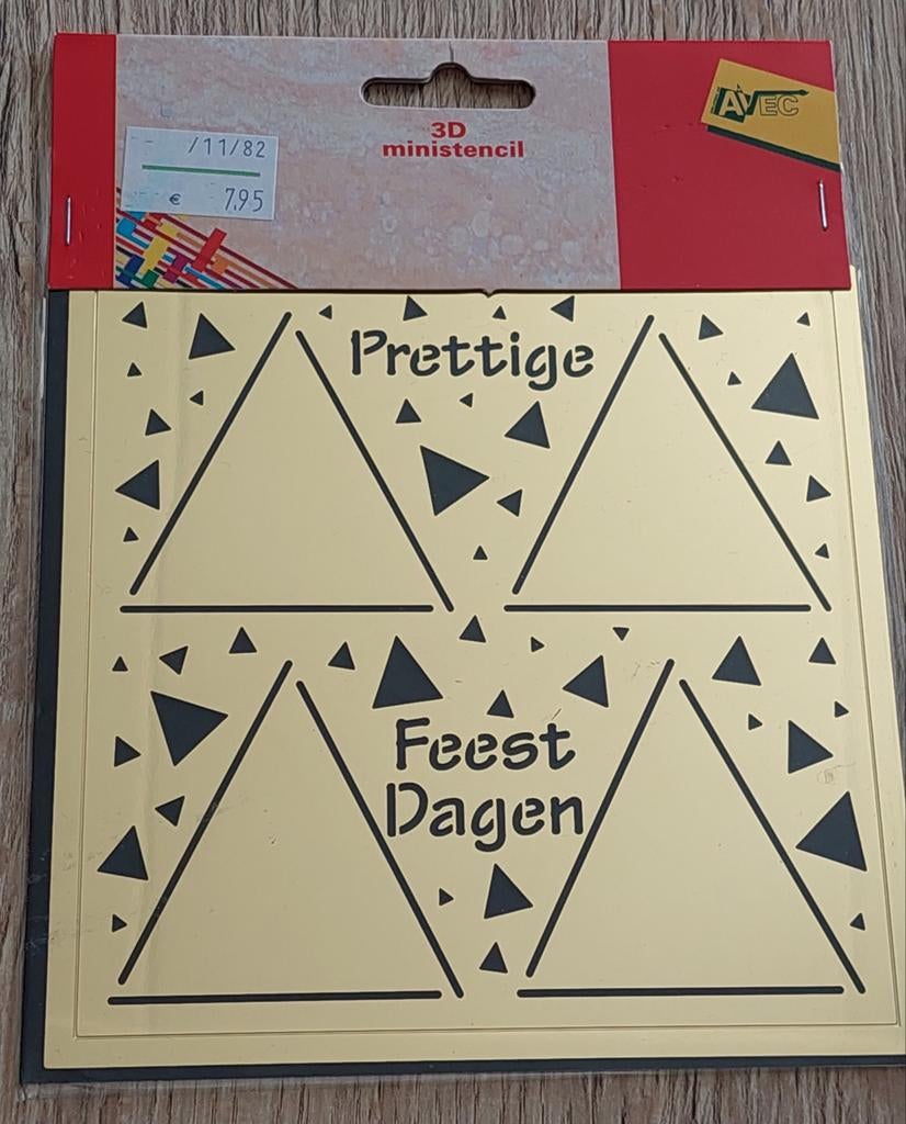 3D Ministencil - MD1003 Prettige Feestdagen, Ophalen of Verzenden, Kerst, Overige typen