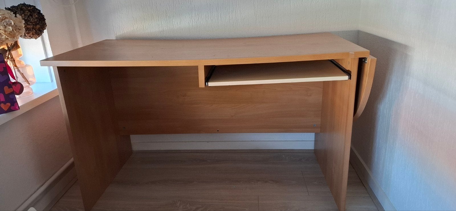 bureau, Ophalen, Gebruikt, Bruin, Computerbureau