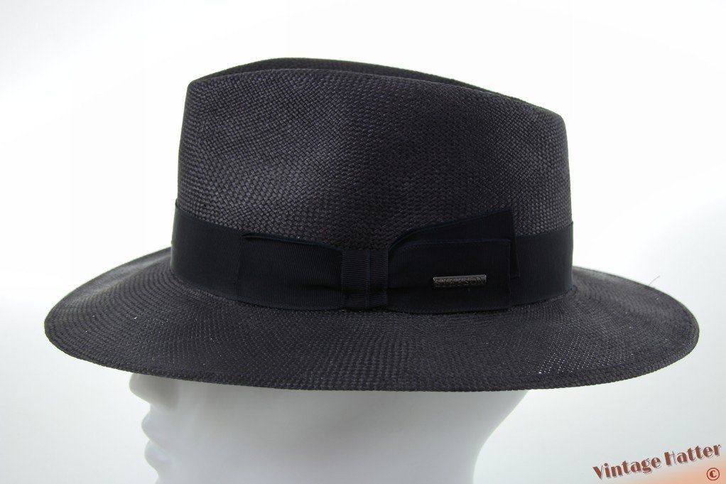 Zomer panama hoed Stetson Traveller antraciet L 59,5 Nieuw, Stetson, Hoed, Nieuw, Ophalen of Verzenden