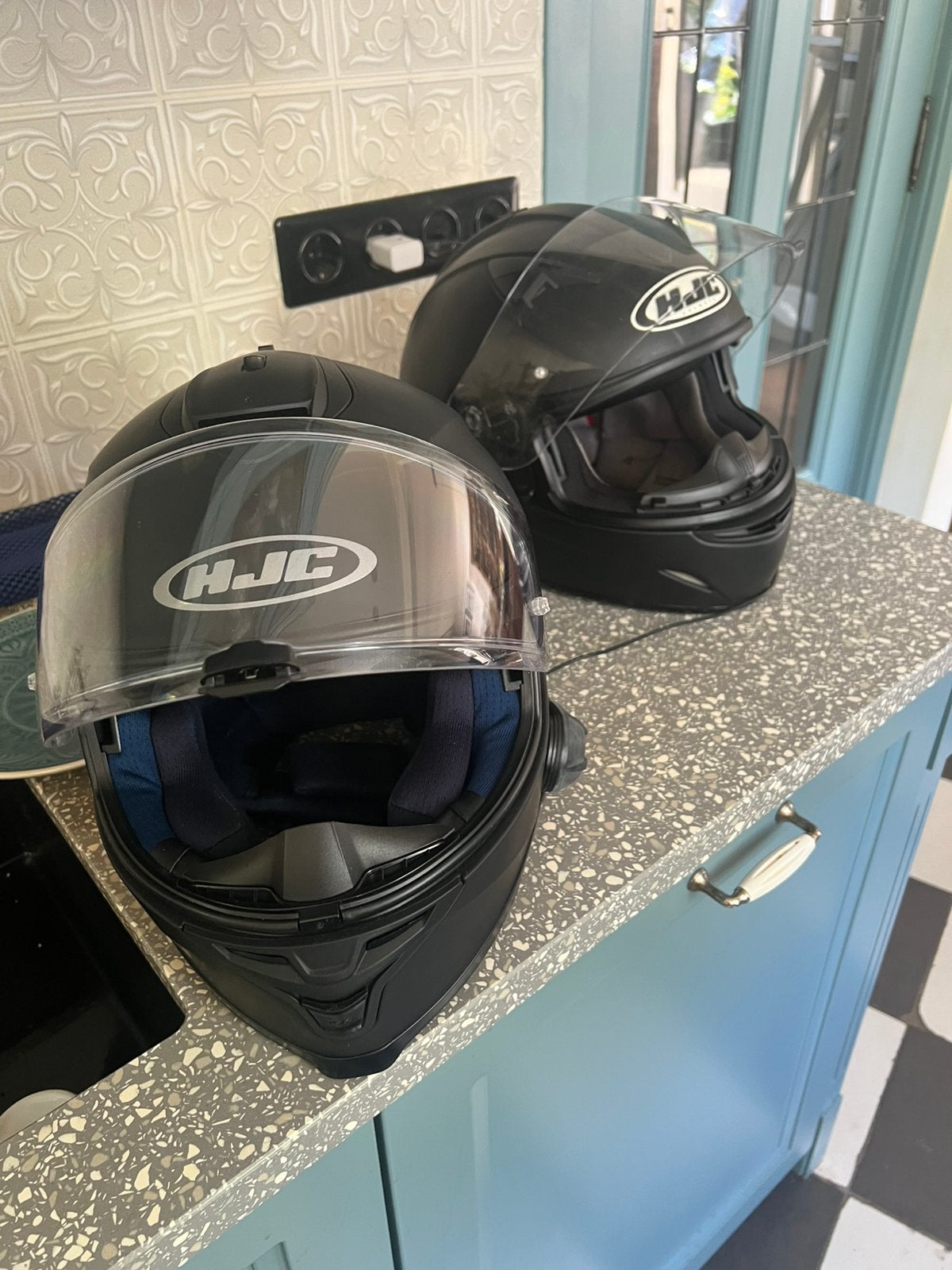 HJC Systeemhelmen (2 stuks) met Interphone F5MC, Motoren, Systeemhelm, Heren, HJC, Ophalen of Verzenden