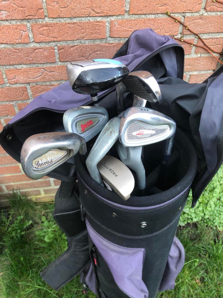 Golftas Penn met diverse clubs, Sport en Fitness, Ophalen, Gebruikt, Set, Overige merken
