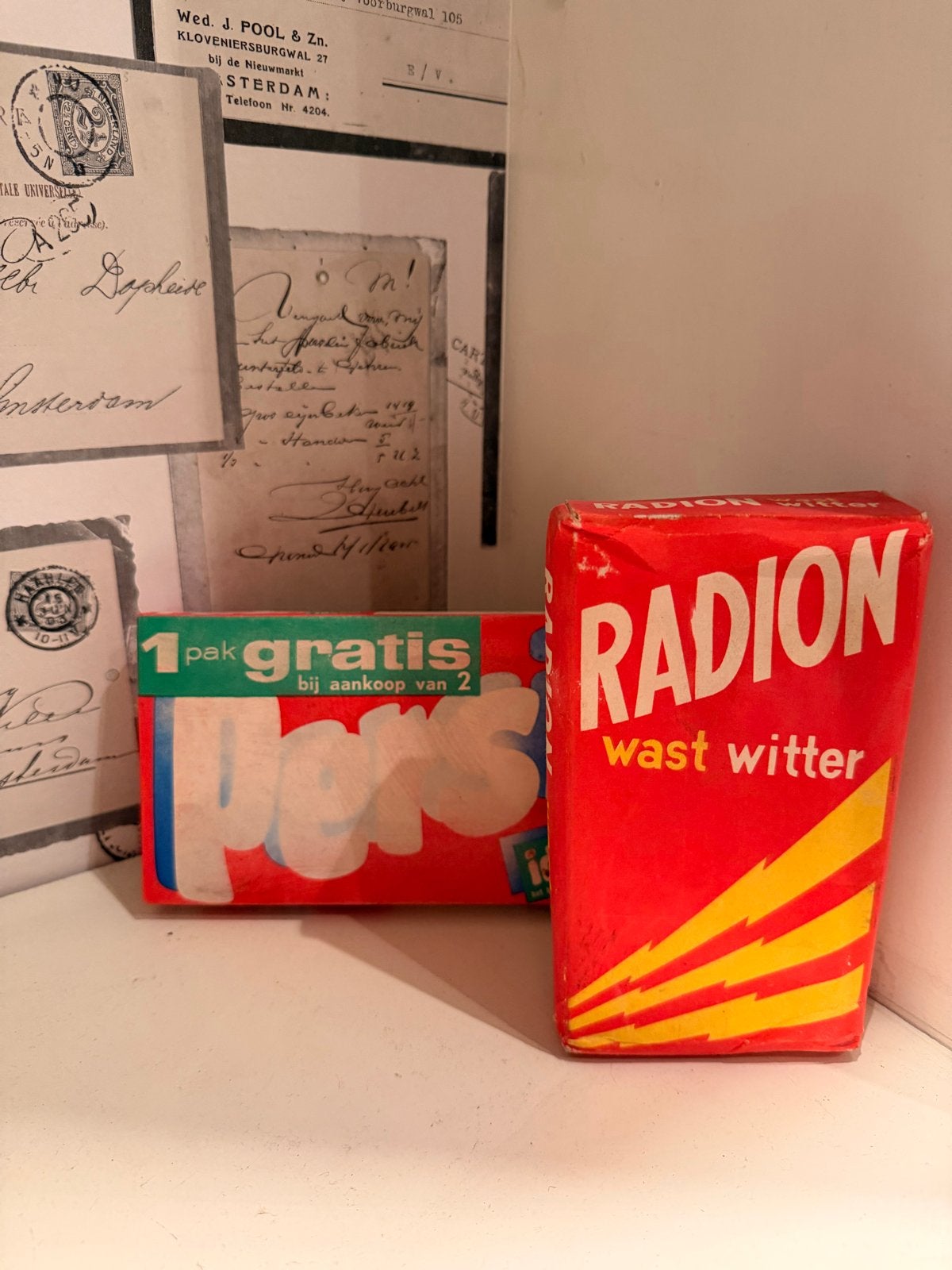 Vintage Radion en Persil wasmiddel verpakkingen, Verzamelen, Ophalen of Verzenden, Gebruikt