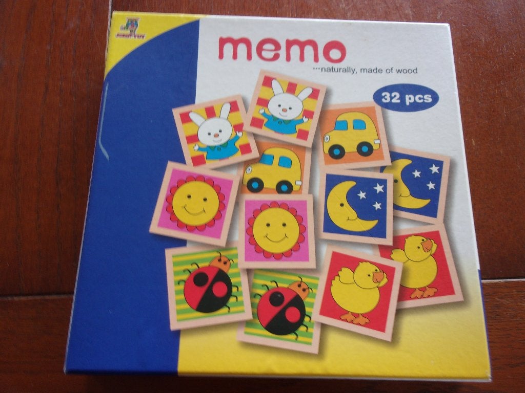 Houten MEMO 32 pcs van John Toy, NIEUW, Een of twee spelers, Ophalen of Verzenden, Nieuw, Jon Toy