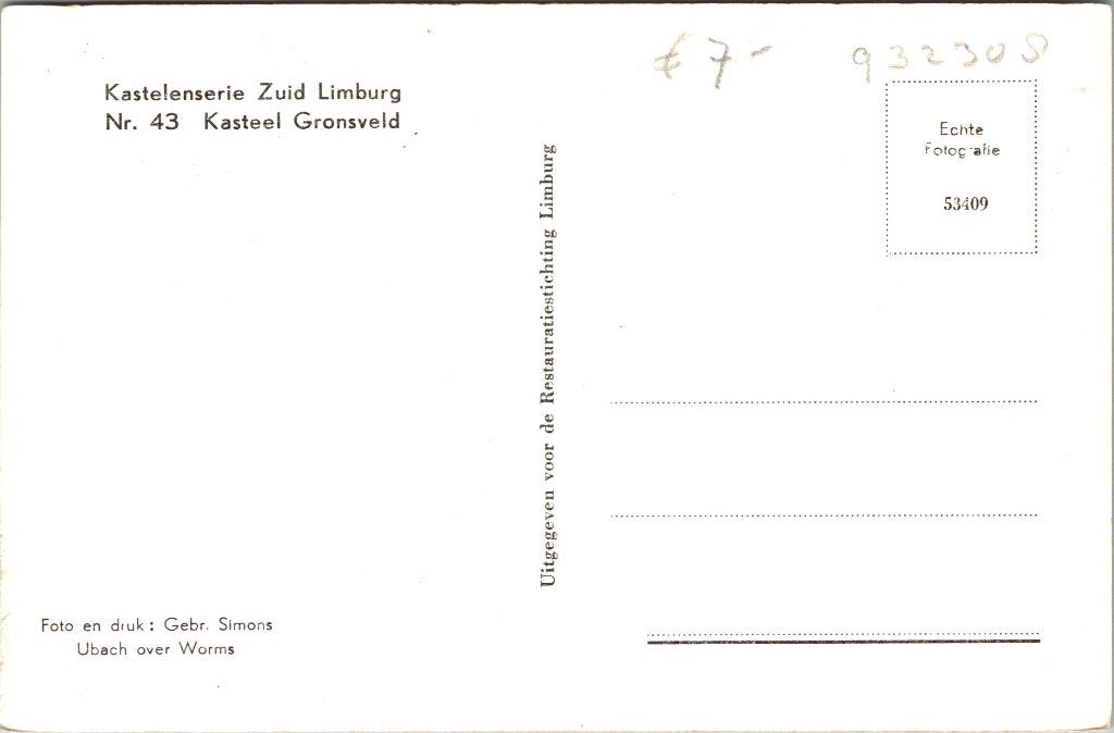 Gronsveld - 4 oude ansichtkaarten, Verzenden, 1960 tot 1980, Gelopen, Limburg