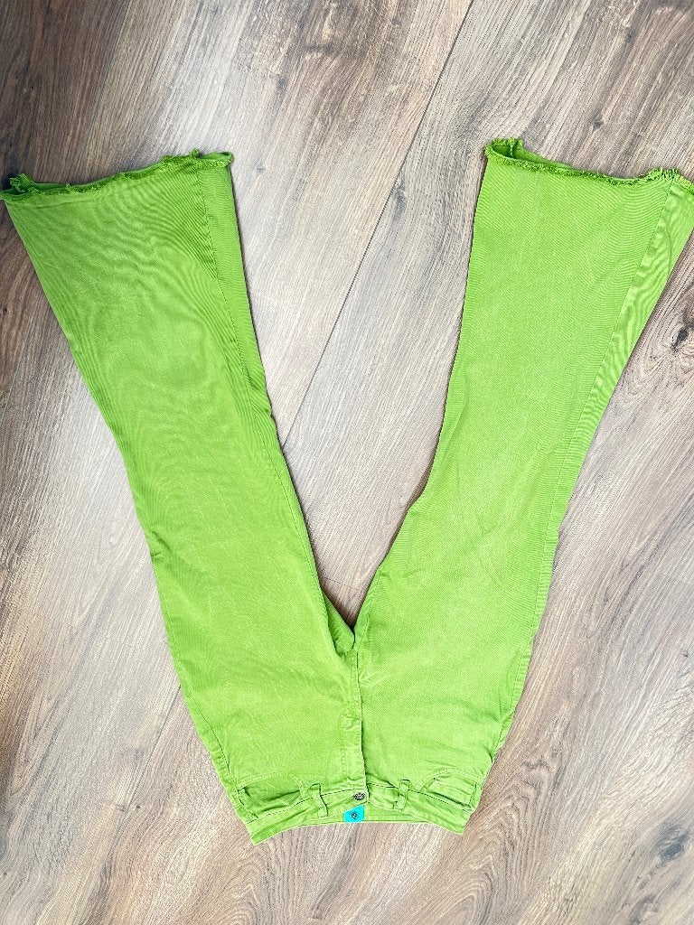 Zona 96 groene stretch  jeans straight leg maat S, Zona 96, Ophalen of Verzenden, Zo goed als nieuw, Maat 36 (S)