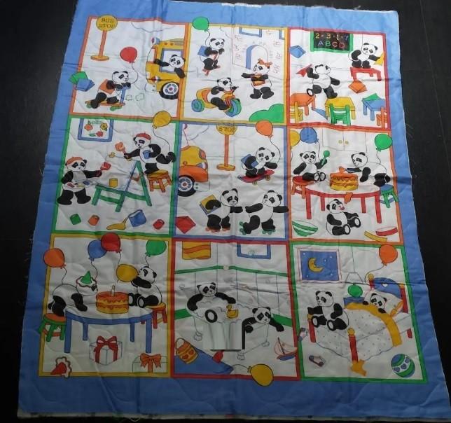 stuk stof met panda's baby's 90-110 lap dubbelzijdig en nog, Ophalen of Verzenden, Katoen, 30 tot 200 cm, 120 cm of meer