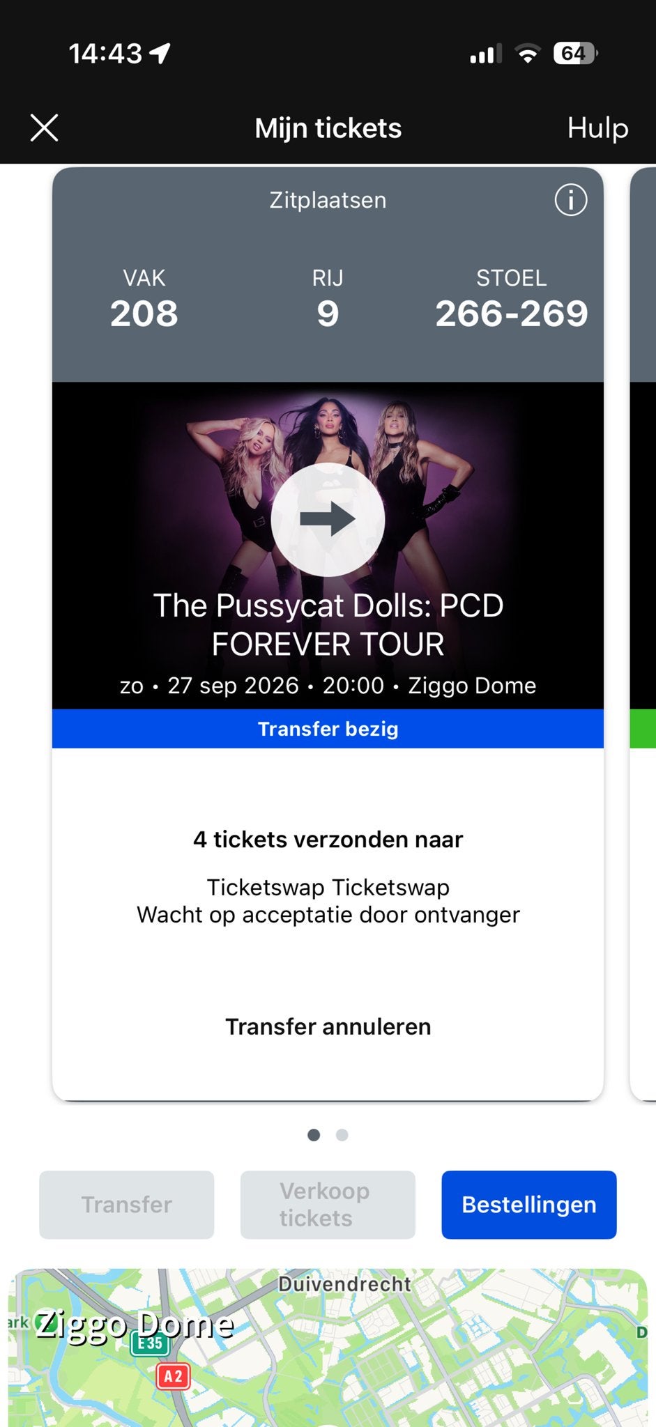 4 tickets pussycat dolls, Twee personen, September