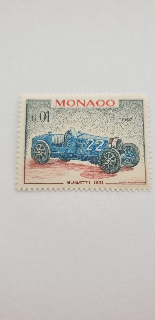 5993 monaco 0.01 Bugatti postfris ., Verzenden, Monaco