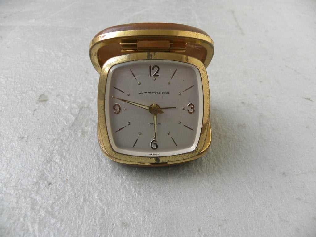 Reiswekker Westclox, Ophalen of Verzenden, Gebruikt, Wandklok