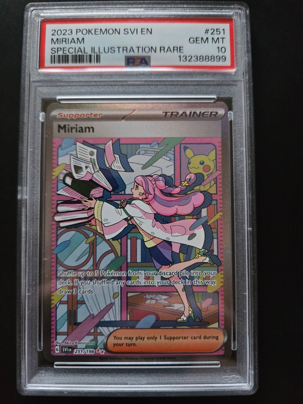 Miriam full art 251/198 PSA 10, Hobby en Vrije tijd, Verzamelkaartspellen | Pokémon, Ophalen of Verzenden, Zo goed als nieuw, Losse kaart