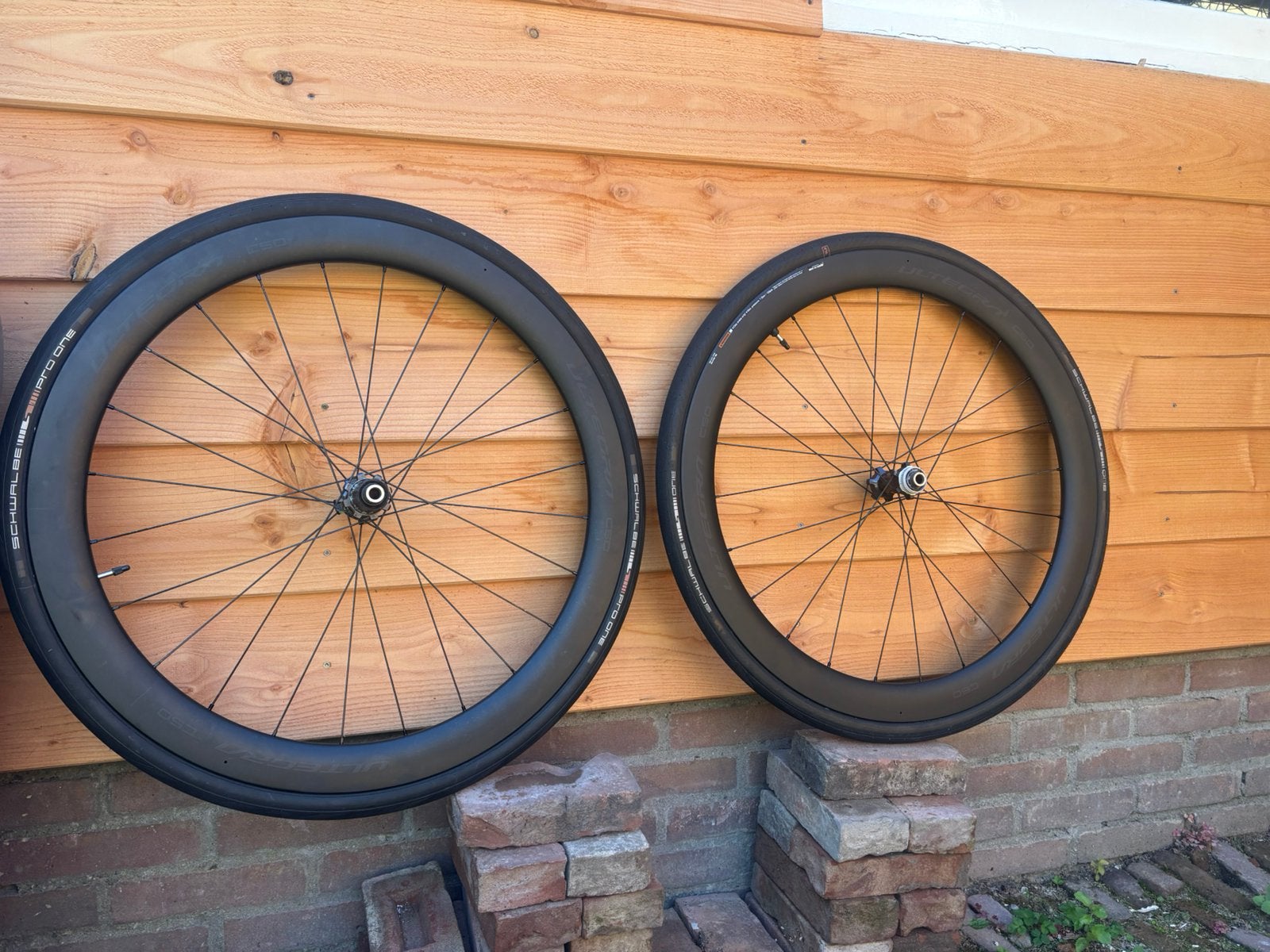 Shimano Ultegra C50 carbon clincher wielset incl banden, Wiel, Ophalen of Verzenden, Zo goed als nieuw, Racefiets