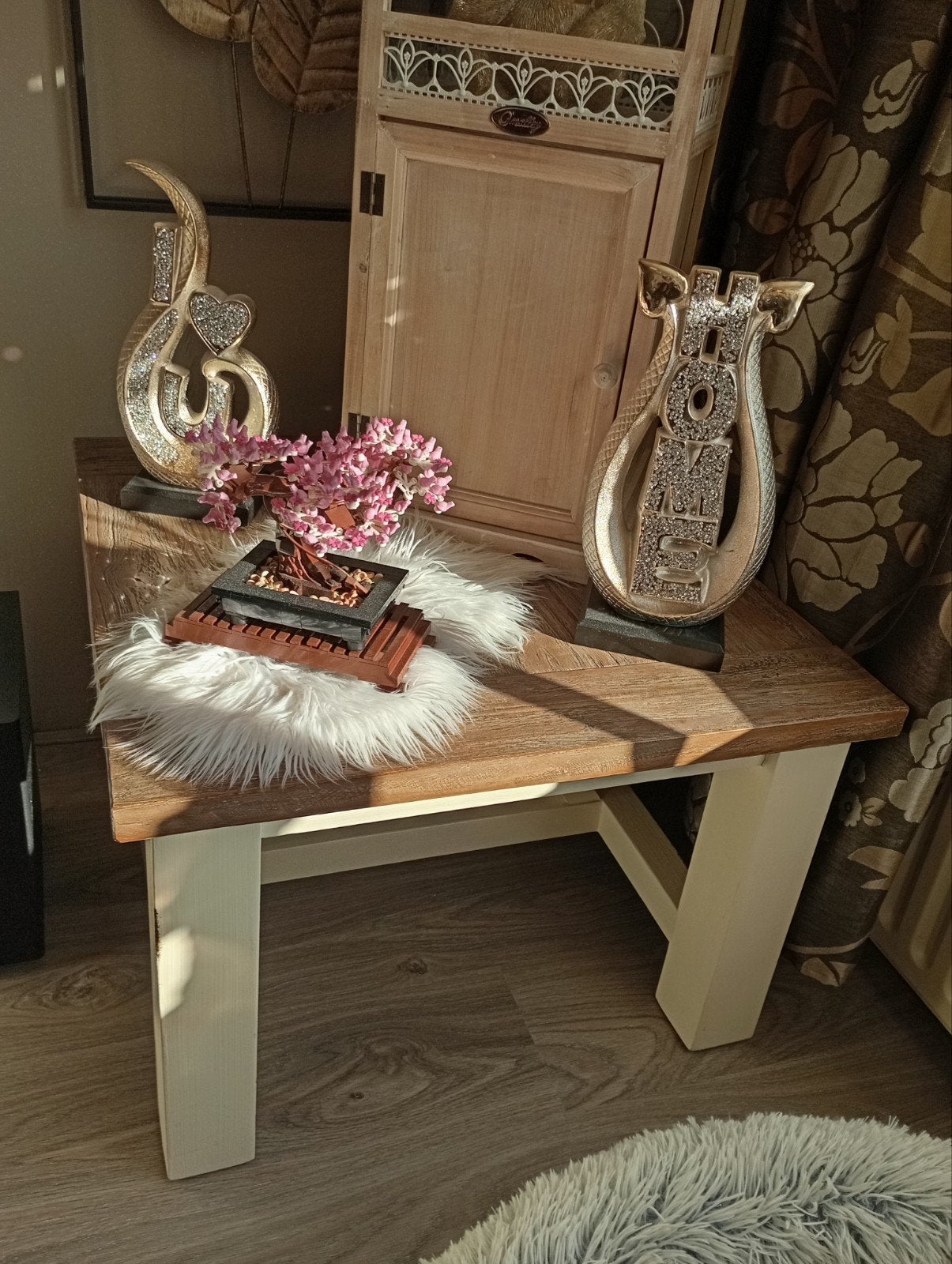 LANDELIJKE INDUSTRIËLE TAFEL GEBROKEN WIT NU 75€ ZIE FOTO,S., Ophalen