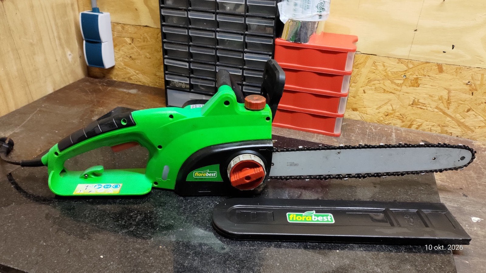 Florabest FKS 2200 E3 elektrische kettingzaag, Doe-het-zelf en Verbouw, Ophalen, Gebruikt, Florabest, 70 mm of meer