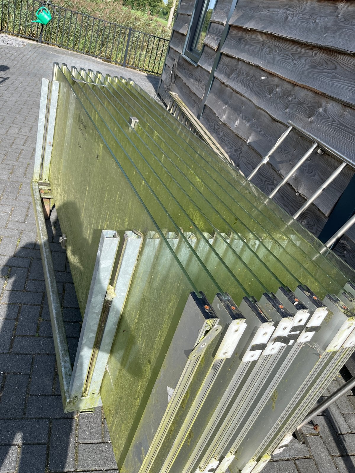 10 ramen gehard glas 2335x760x10mm voor serre/kas, Ophalen, Gebruikt, Minder dan 80 cm, 160 cm of meer
