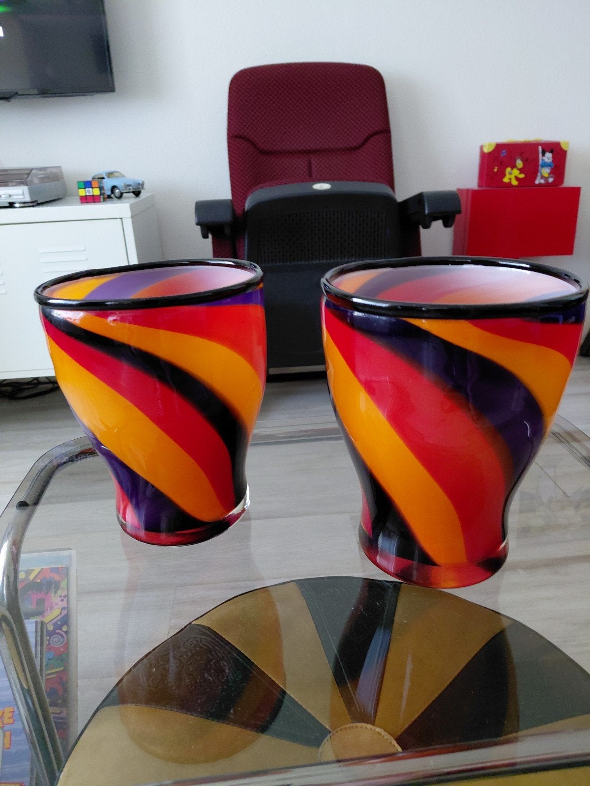 vintage vazen art vaas/murano? 70s/80s, Ophalen of Verzenden