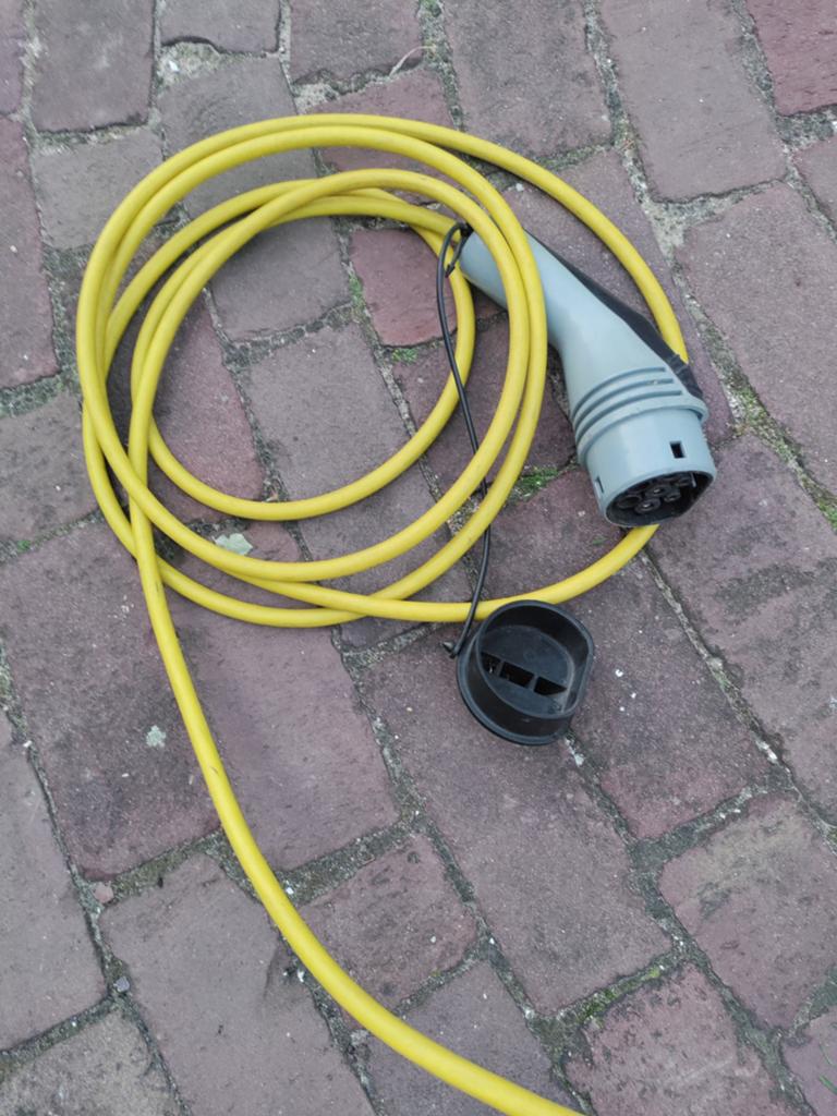 Laadkabel 5 meter open eind voor elektrische auto - Type 2, Ophalen of Verzenden, Gebruikt, Universele onderdelen