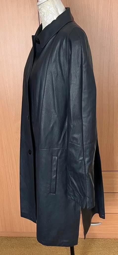 Classic lederlook blauwe jas maat 42/44 [DMv], Ophalen of Verzenden, Nieuw, Maat 42/44 (L), Blauw