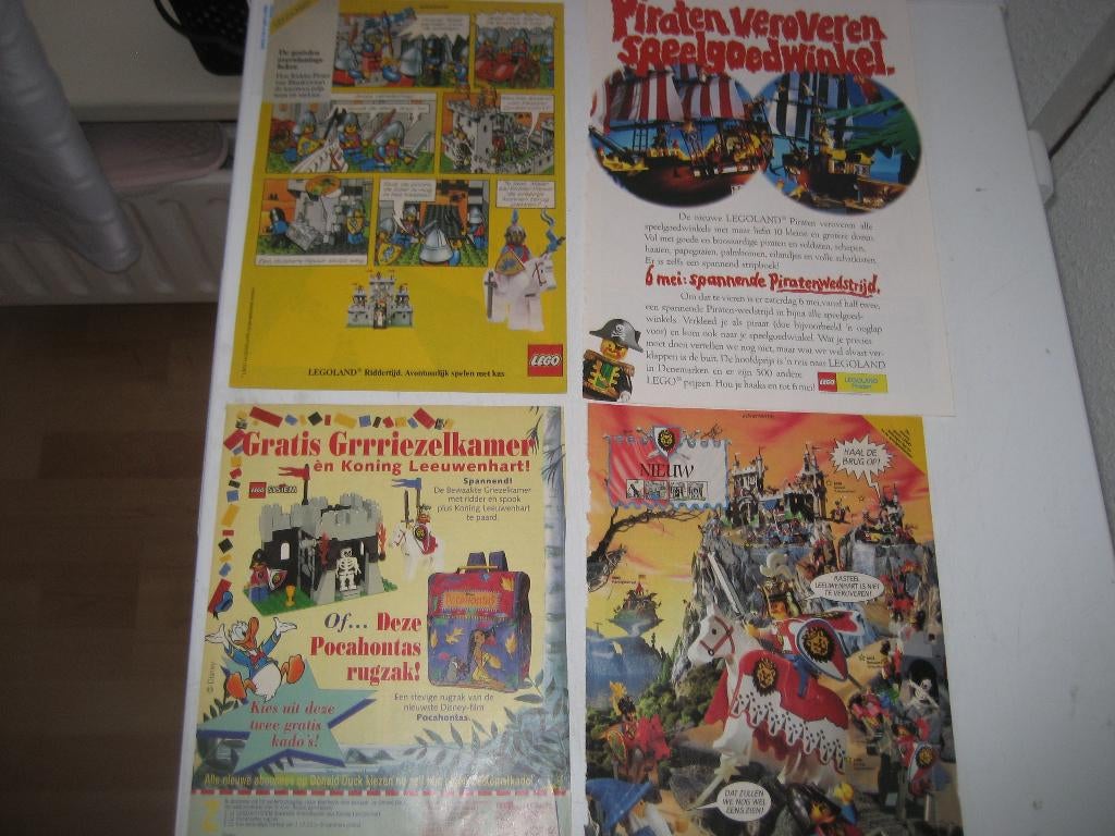 partij lego castle ,technic, piraten reclame knipsels, Ophalen of Verzenden, 1980 tot heden, Knipsel(s)