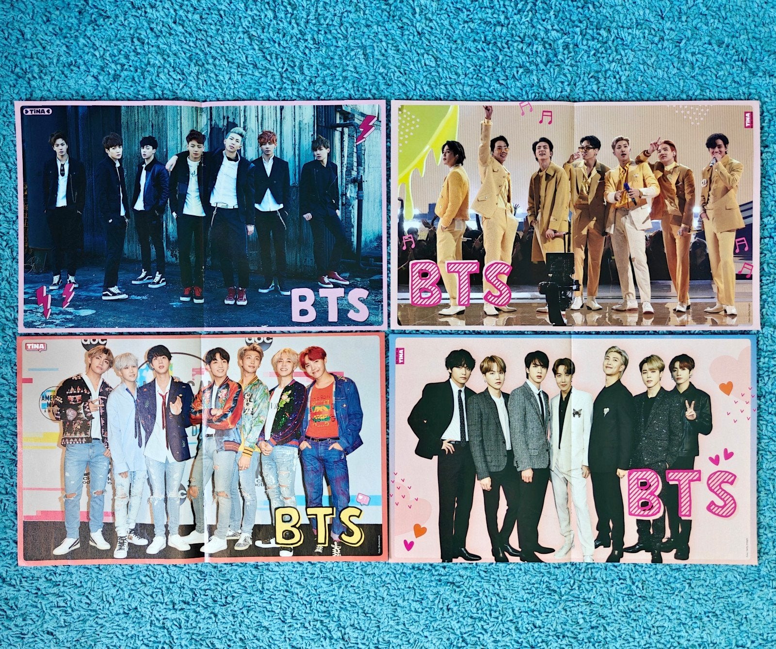 BTS posters tina, Rechthoekig Liggend, Nieuw, Ophalen of Verzenden, A1 t/m A3
