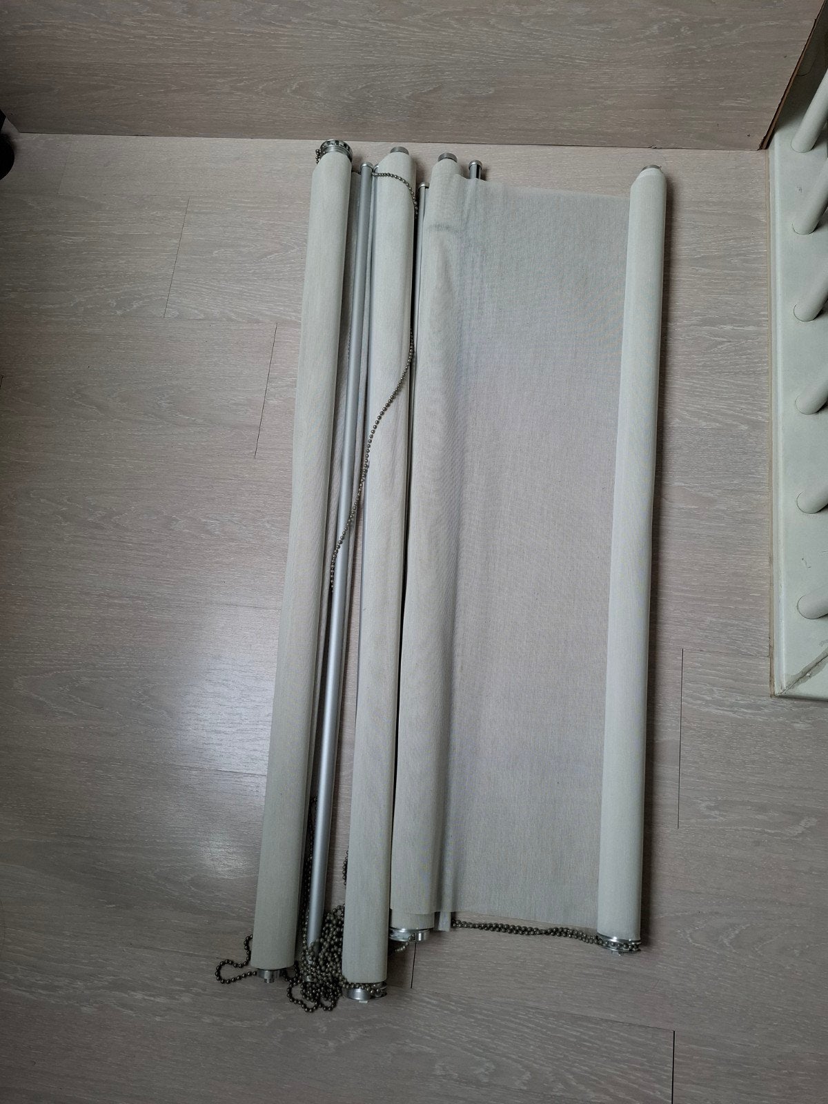 Set van 4 rolgordijnen - Lichtdoorlatend - Beige, Gebruikt, Beige, Rolgordijn, Polyester