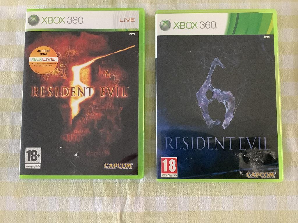Xbox 360 games resistent evil 5 en resident evil 6, Avontuur en Actie, Vanaf 18 jaar, 2 spelers, Ophalen of Verzenden