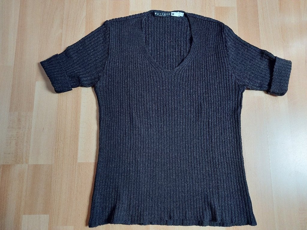Zwart gebreid t-shirt *Watchers*, Watchers, Zwart, Maat 42/44 (L), Ophalen of Verzenden