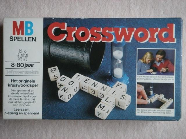 LEUK: Crossword - Het originele kruiswoordspel, Vijf spelers of meer, Ophalen of Verzenden, Gebruikt, MB Spellen