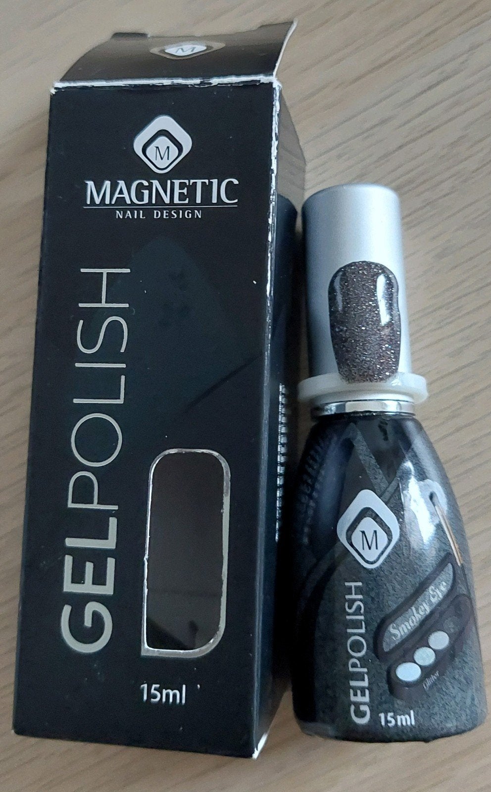 Magnetic gelpolish Smokey eye Glitters 103570, Ophalen of Verzenden, Zo goed als nieuw, Zwart, Handen en Nagels