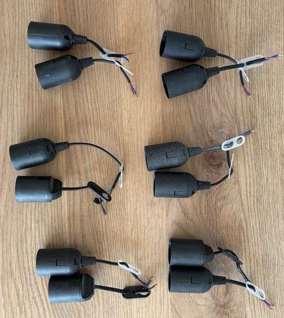 12x Verhuisfitting E27, Ophalen, Gebruikt