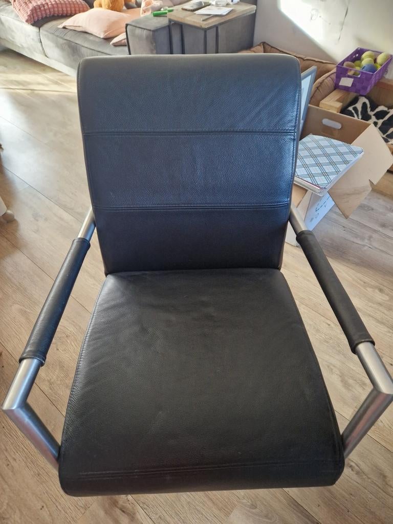 Lederen fauteuil Henders en Hazel, Ophalen of Verzenden, Zo goed als nieuw, 75 tot 100 cm, 50 tot 75 cm