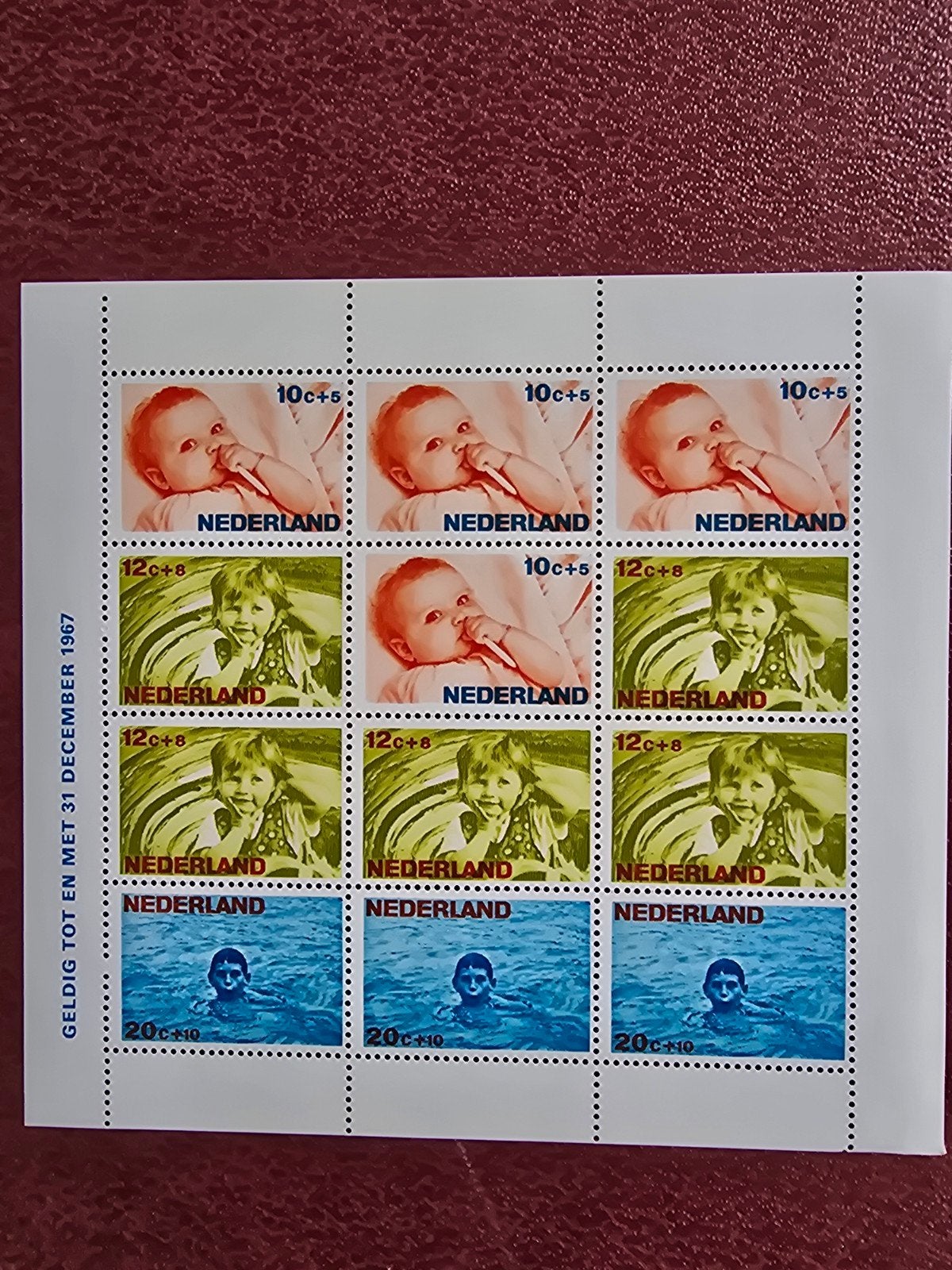 Nederlandse kinderpostzegels 1966 - Ongebruikt vel, Postzegels en Munten, Postzegels | Nederland, Ophalen of Verzenden, Na 1940
