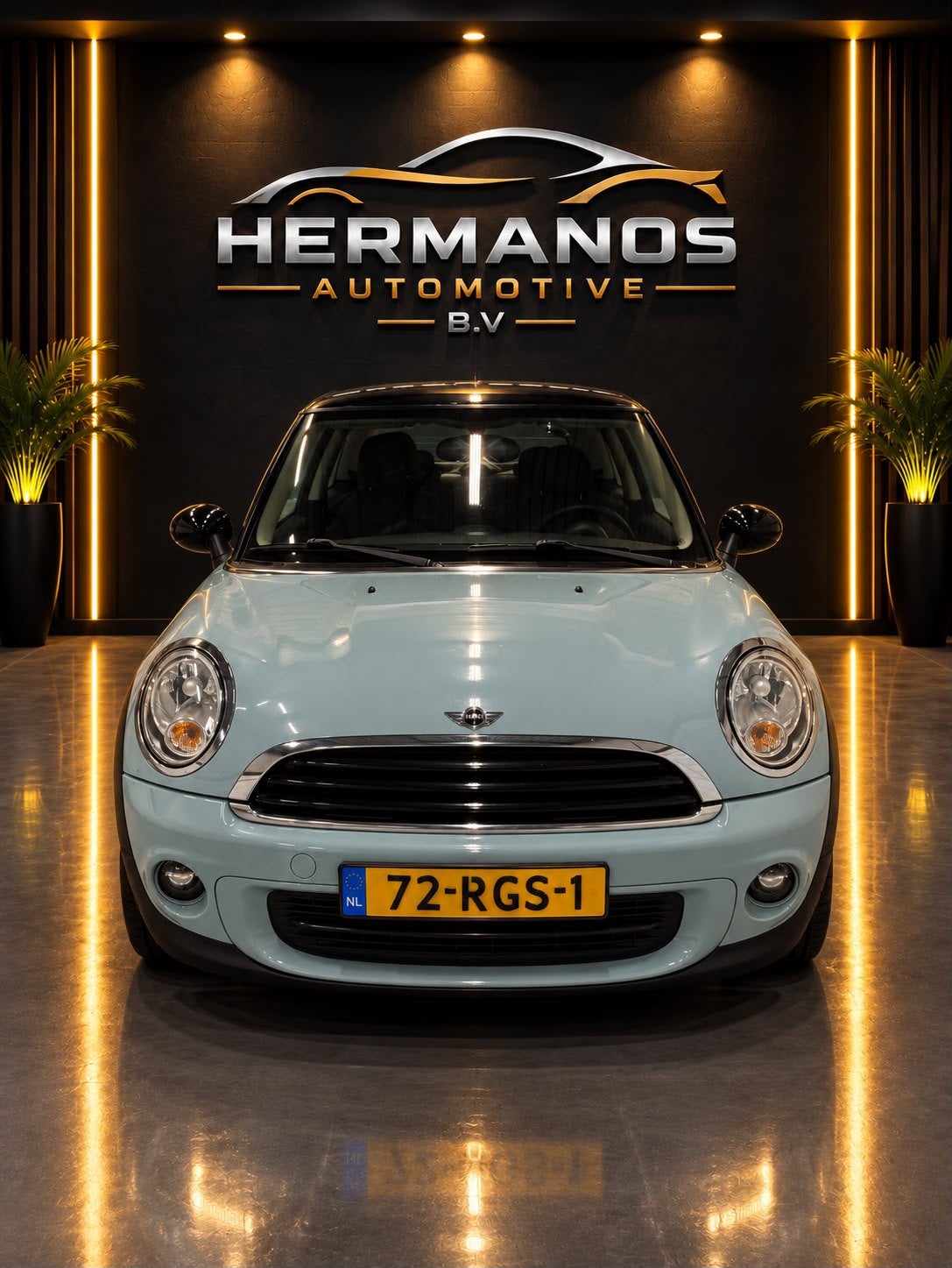Mini (r56) 1.6 75pk 2011 Blauw, Auto's, Voorwielaandrijving, Zwart, Alcantara, Origineel Nederlands