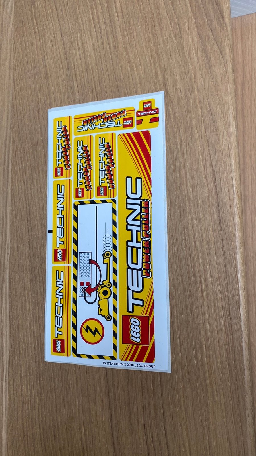 Lego 8457 Technic Origineel Stickervel Nieuw!, Ophalen of Verzenden, Nieuw