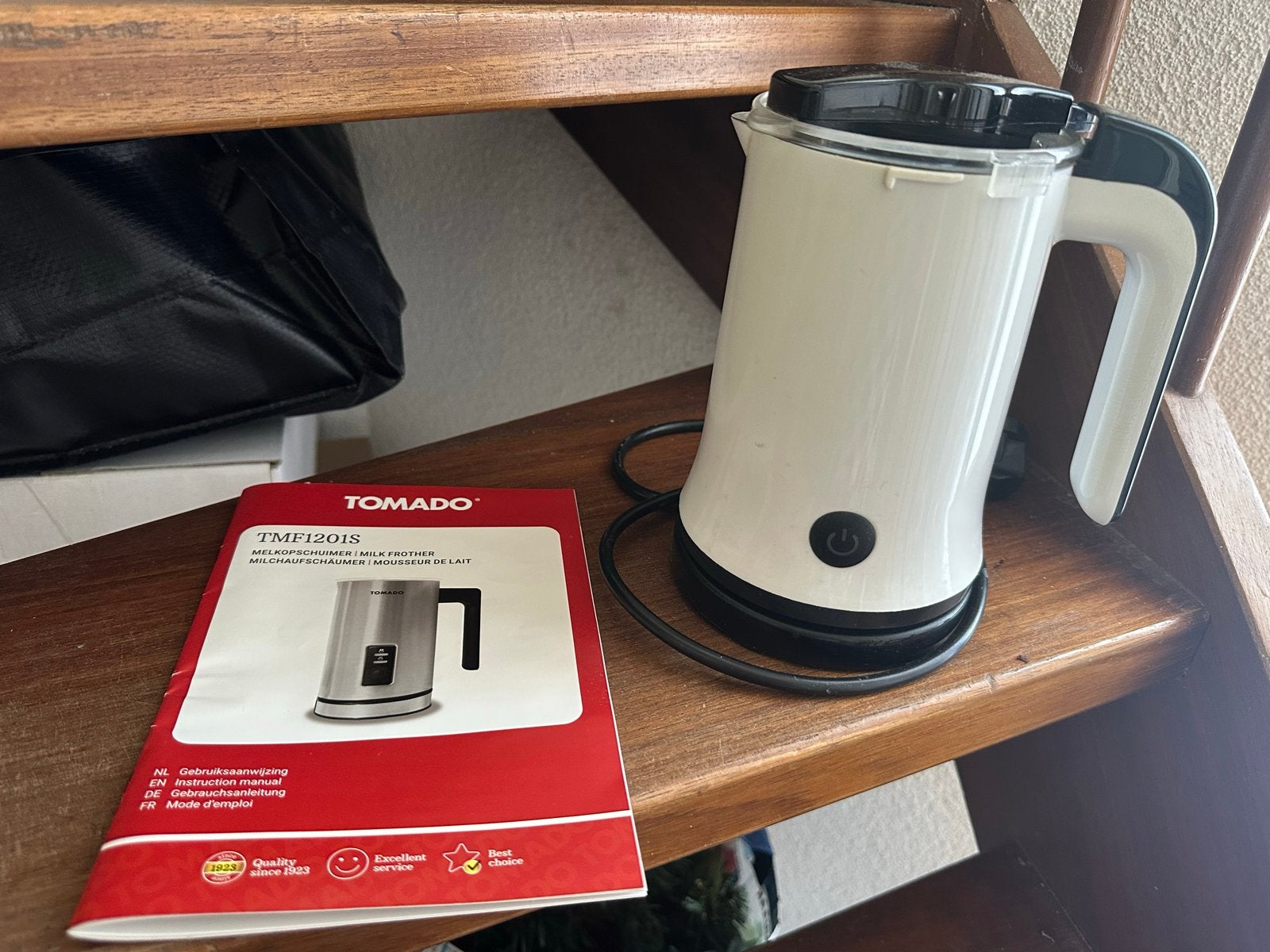 Tomado TMF1201S Melkopschuimer - Zo goed als nieuw, Ophalen, Gebruikt