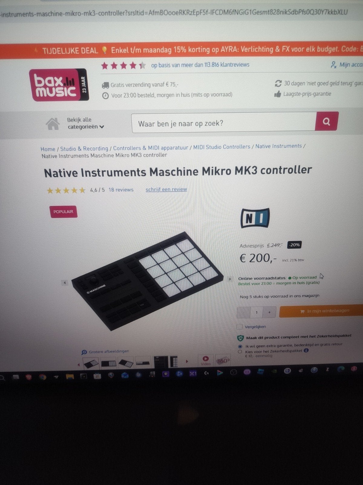 Native Instruments Maschine Mikro MK3 Controller, Ophalen of Verzenden, Zo goed als nieuw, Minder dan 5 kanalen