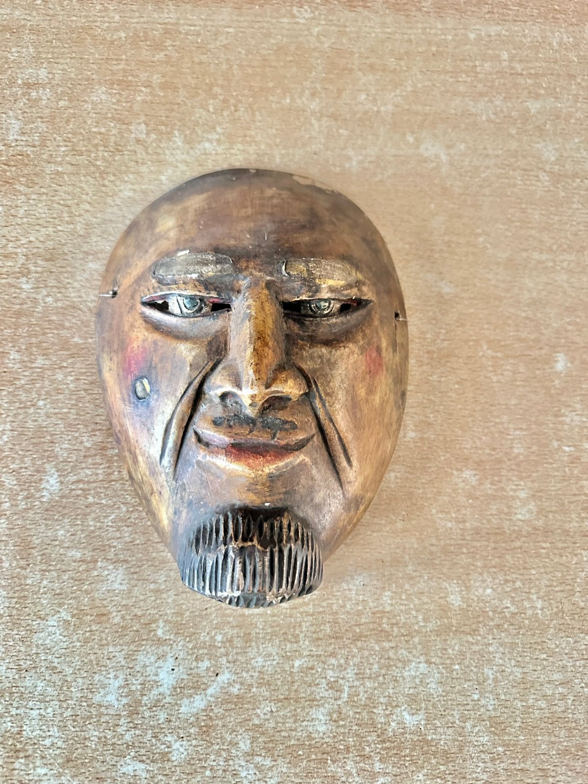 Oud masker uit Peru, Ophalen of Verzenden