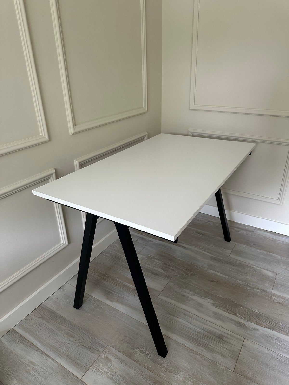 IKEA Trotten Bureau 120x70 cm - Wit/Zwart, Spaanplaat of MDF, Nieuw, Ophalen of Verzenden, IKEA